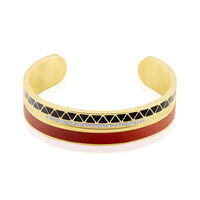 Bracelet Jonc Imagine Victoriano Acier Jaune Strass