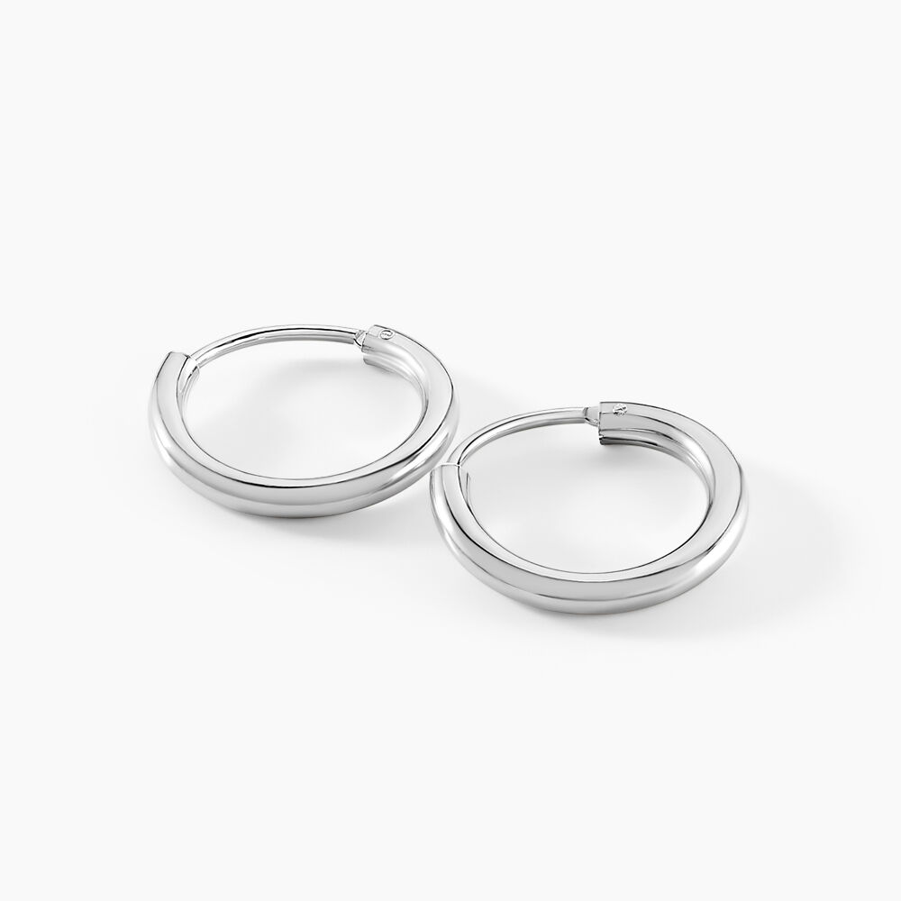Créoles Argent Blanc Olympia - Créoles Femme | Marc Orian