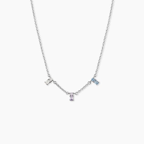 Collier Dion Argent Blanc Oxyde De Zirconium - Colliers avec pierres Femme | Marc Orian