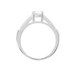 Bague Solitaire Maelline Argent Blanc Oxyde De Zirconium - Bijoux fantaisie Femme | Marc Orian