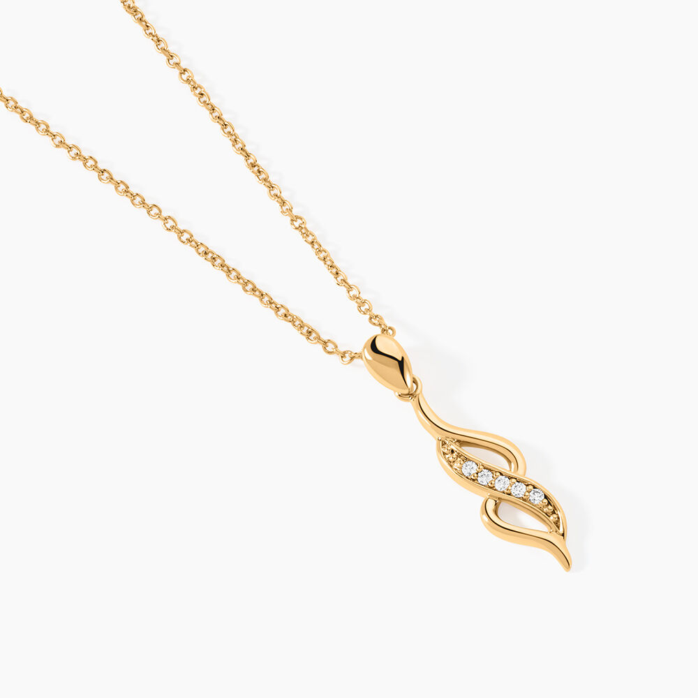 Collier Ishaae Plaqu&eacute; Or Jaune Oxyde De Zirconium - Colliers avec pierres Femme | Marc Orian