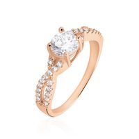 Bague Karin Argent Rose Oxyde De Zirconium