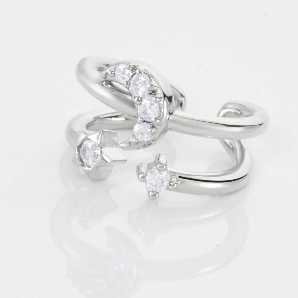 Bague D'h&eacute;lix Unitaire Aphra Argent Blanc Oxyde De Zirconium - Piercings d'oreilles Femme | Marc Orian