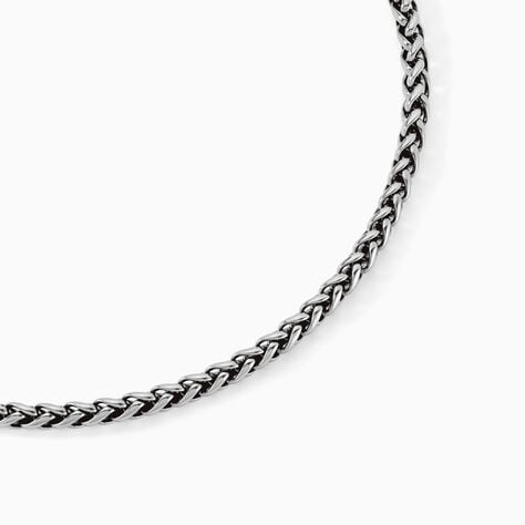 Collier Raph Maille Palmier Acier Gris - Colliers fantaisie Homme | Marc Orian
