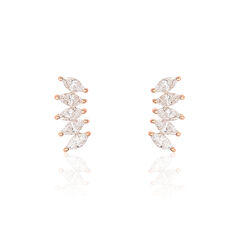 Bijoux D'oreilles Edma Or Rose Oxyde De Zirconium - Boucles d'oreilles Ear cuffs Femme | Marc Orian