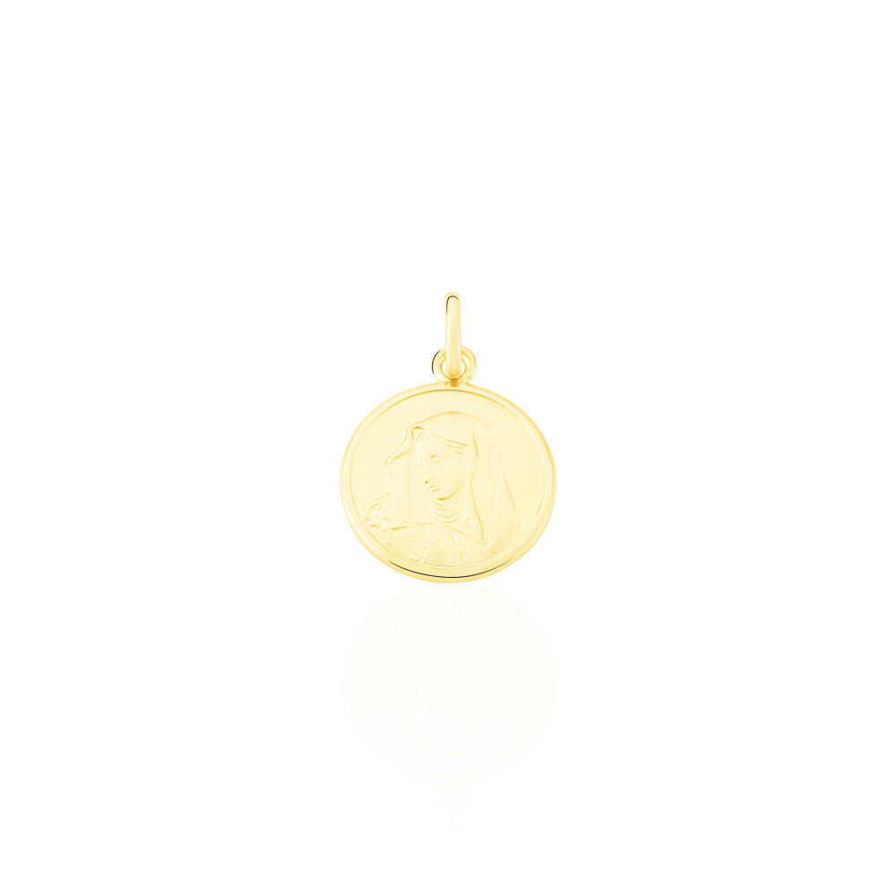 Pendentif Vierge Rond Or Jaune - Médailles et médaillons Famille | Marc Orian