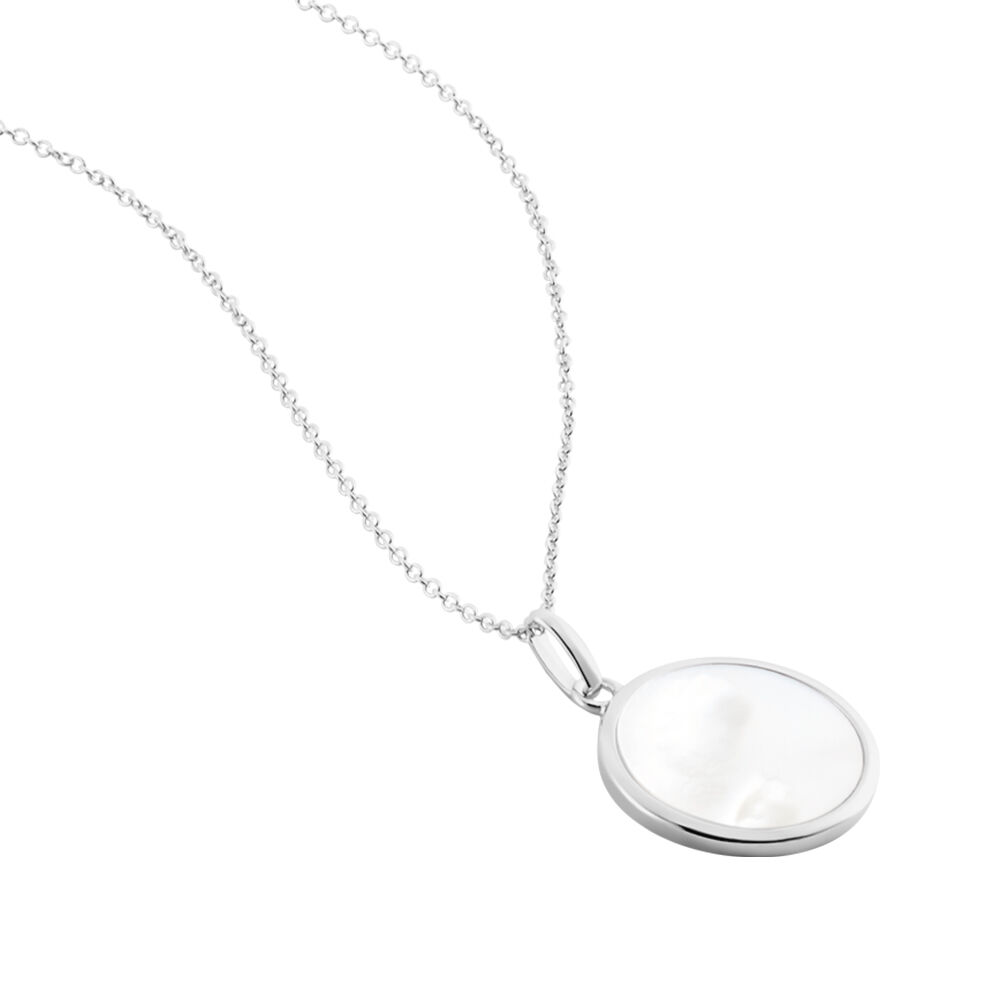 Collier Zealie Argent Blanc Nacre - Colliers avec pierres Femme | Marc Orian