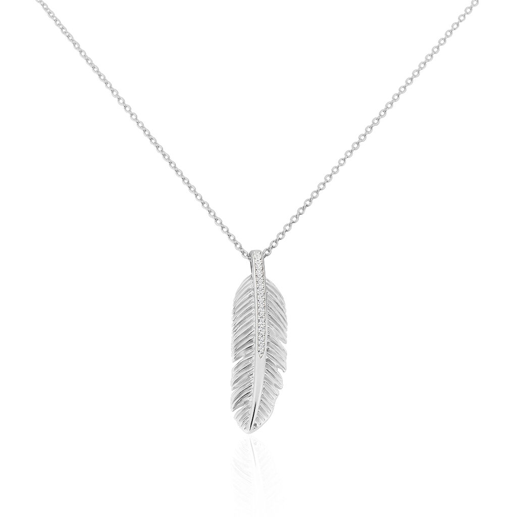 Collier Navyla Argent Blanc Oxyde De Zirconium - Colliers avec pierres Femme | Marc Orian