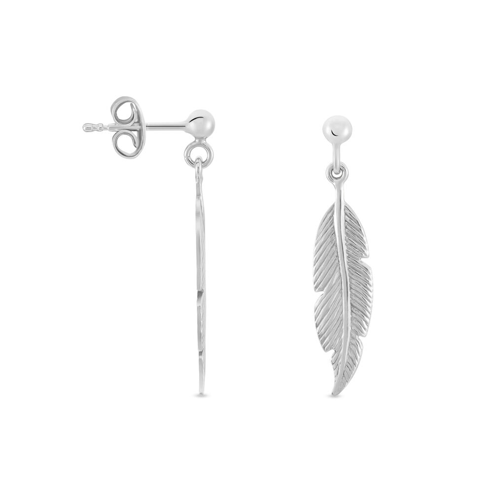 Boucles D'oreilles Pendantes Argent Blanc Irene - Pendantes Femme | Marc Orian