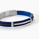 Bracelet Jourdan Otto Cuir Bleu - Bracelets cuir Homme | Marc Orian