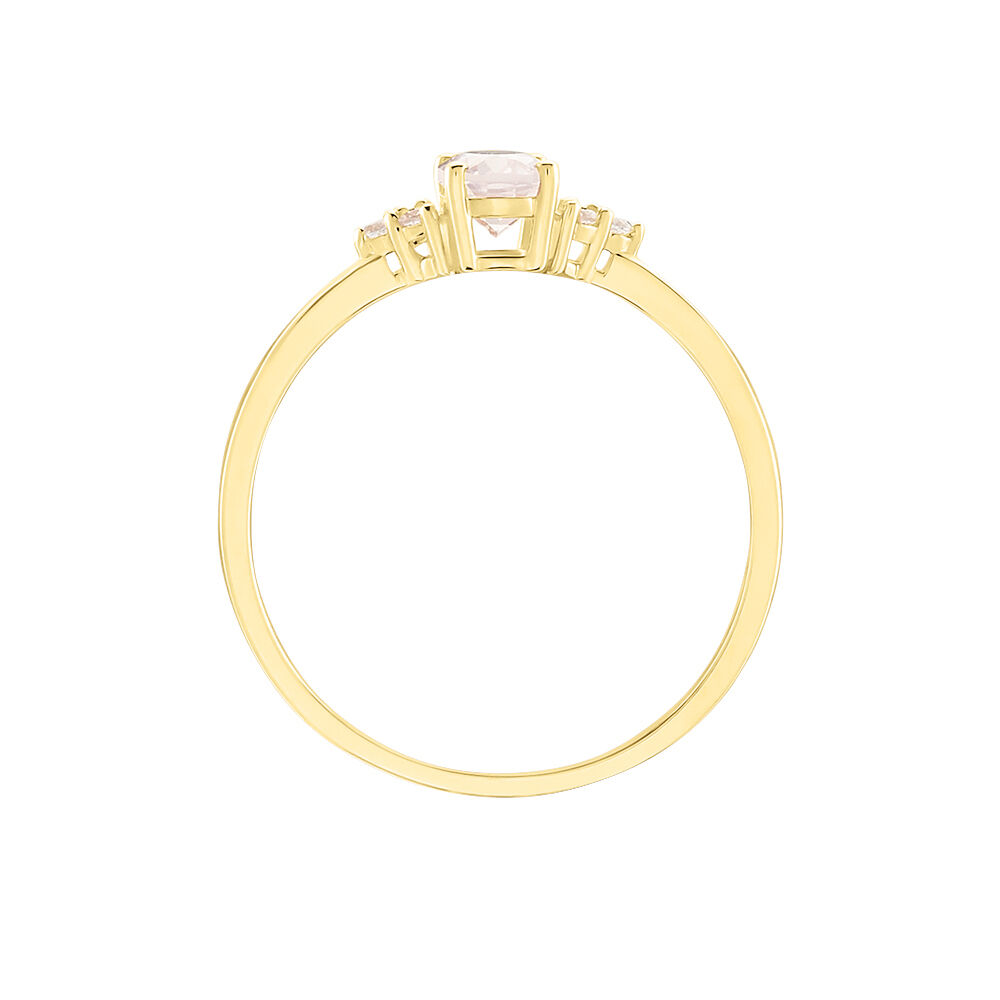 Bague Diapre Or Jaune Quartz Oxyde De Zirconium - Bagues avec pierre Femme | Marc Orian