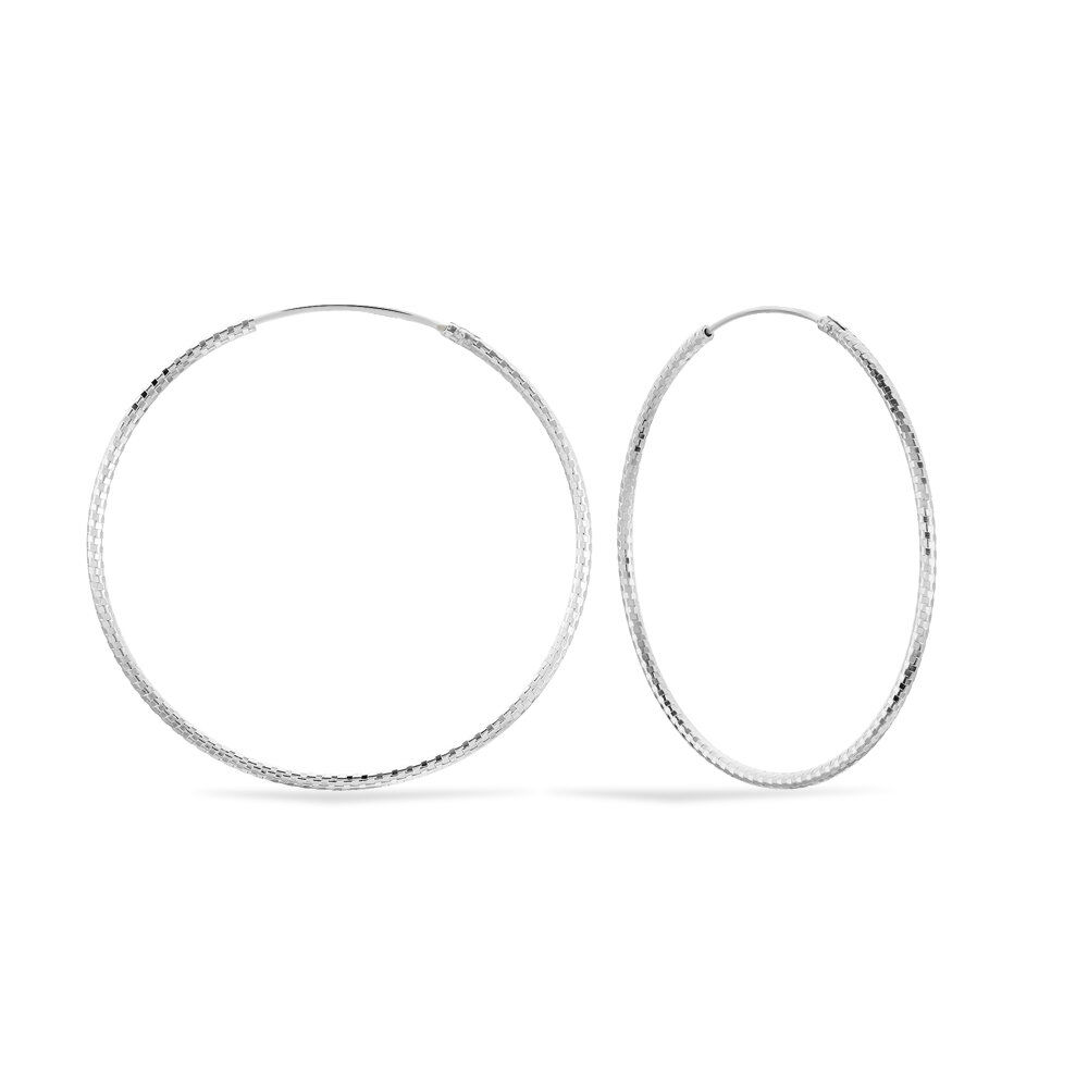 Créoles Argent Blanc Agathe - Créoles Femme | Marc Orian