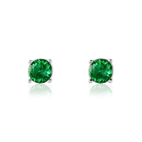 Boucles D'oreilles Puces Argent Blanc Dwight Oxydes De Zirconium - Puces Femme | Marc Orian