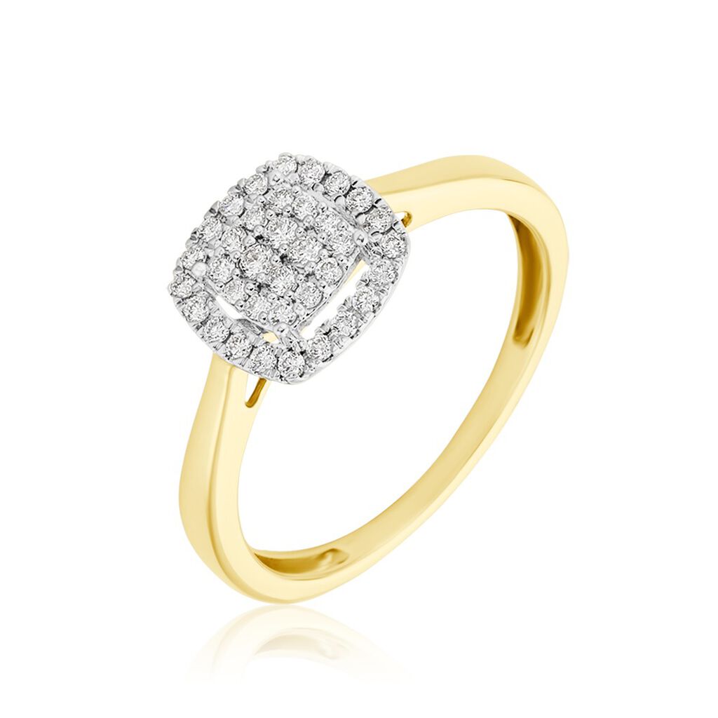 Bague Naveen Ld Or Jaune Diamant Synth&eacute;tique - Parures de mariage Femme | Marc Orian