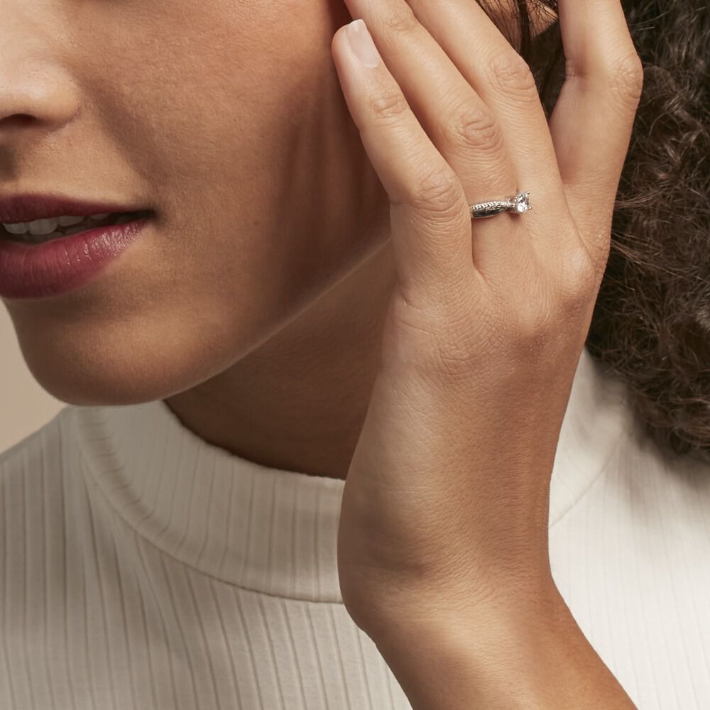 Bague Solitaire Doralicia Argent Blanc Oxyde De Zirconium - Solitaires Femme | Marc Orian