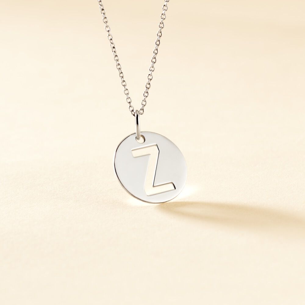 Pendentif Elio Z Argent Blanc - Bijoux fantaisie Famille | Marc Orian