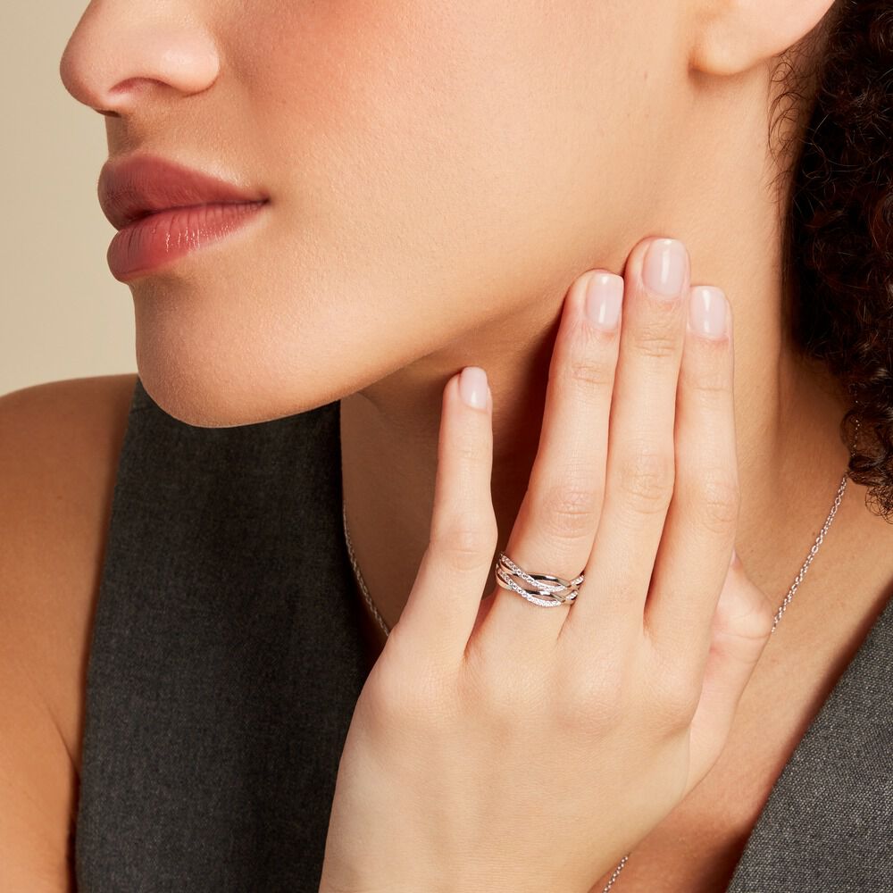 Bague Or Blanc Magdalone Oxyde De Zirconium - Bagues avec pierre Femme | Marc Orian