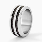 Bague Men's Steel Acier Blanc - Bijoux fantaisie Homme | Marc Orian