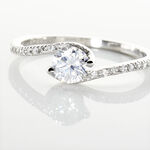 Bague Olly Or Blanc Oxyde De Zirconium - Solitaires Femme | Marc Orian