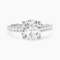 Bague Solitaire Terese Or Blanc Oxyde De Zirconium