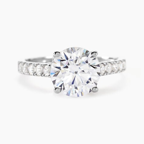 Bague Solitaire Terese Or Blanc Oxyde De Zirconium -  Femme | Marc Orian