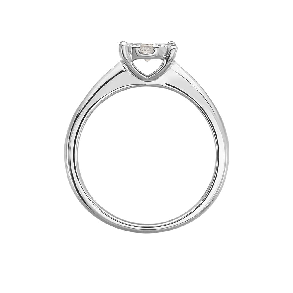 Bague Solitaire Or Blanc Dream Diamants - Parures de mariage Femme | Marc Orian