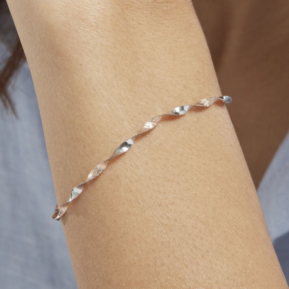 Bracelet Izar Torsadee Or Bicolore - Bracelets chaînes Femme | Marc Orian