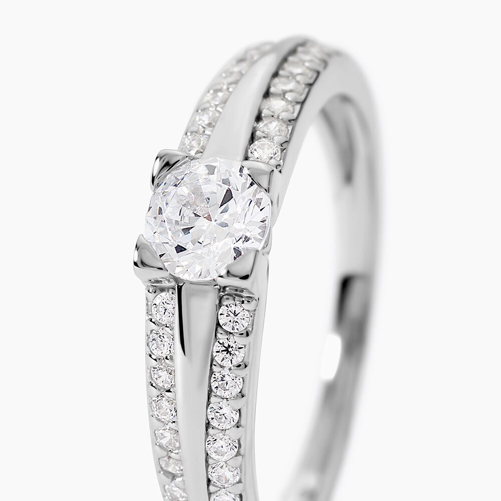 Bague Solitaire Maevane Argent Blanc Oxyde De Zirconium - Bijoux fantaisie Femme | Marc Orian