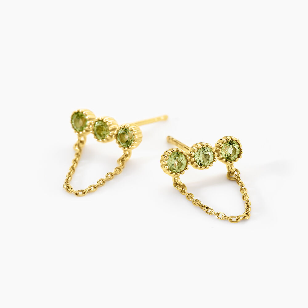 Boucles D'Oreilles Pendantes Poem Argent Jaune P&eacute;ridot - Pendantes Femme | Marc Orian