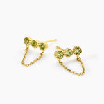 Boucles D'Oreilles Pendantes Poem Argent Jaune P&eacute;ridot - Pendantes Femme | Marc Orian