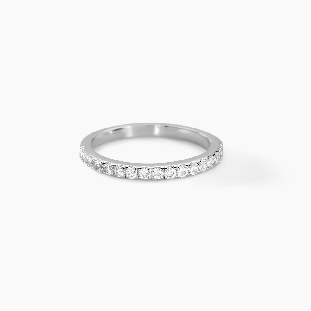 Alliance Florence Argent Blanc Oxyde De Zirconium - Alliances duo Femme | Marc Orian
