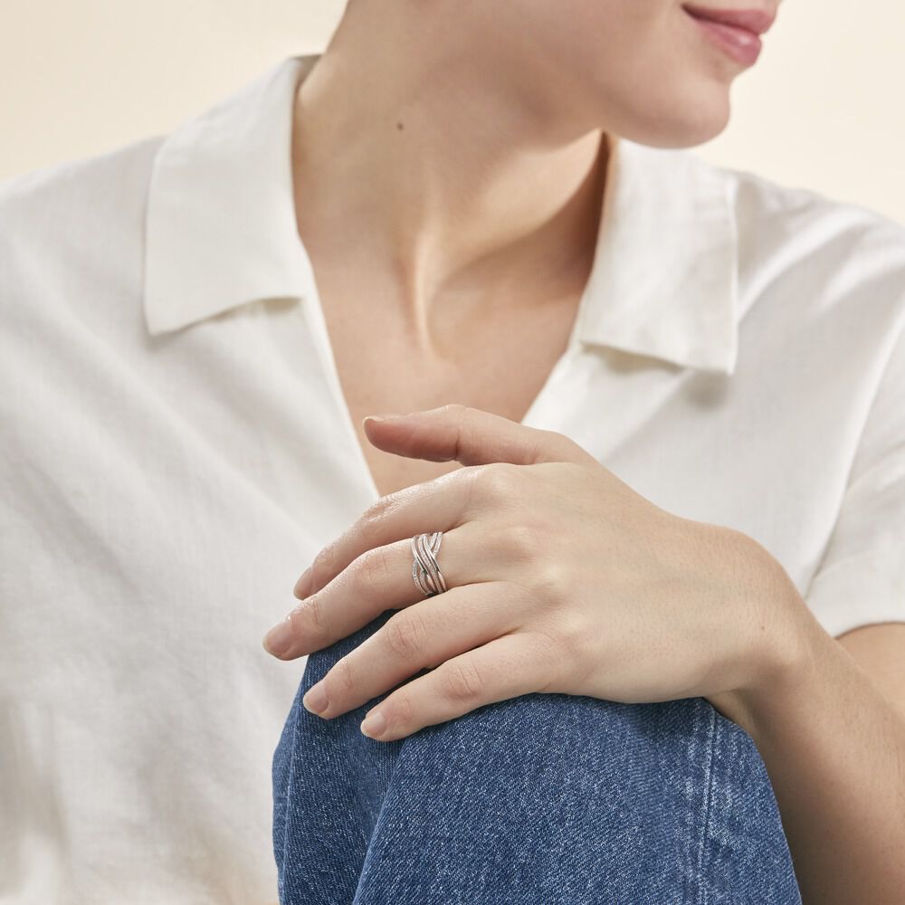 Bague Ocean Or Blanc Diamant - Bagues pierres précieuses Femme | Marc Orian