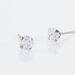 Boucles D'oreilles Puces Eddie Or Blanc Oxyde De Zirconium - Puces Femme | Marc Orian