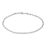 Bracelet Capucin Or Blanc Maille Marine Plate - Bracelets mailles Femme | Marc Orian