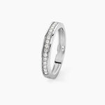 Alliance Dionysa Or Blanc Diamant - Alliances duo Femme | Marc Orian