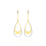 Boucles D'oreilles Pendantes Anila Gouttes Or Bicolore - Pendantes Femme | Marc Orian