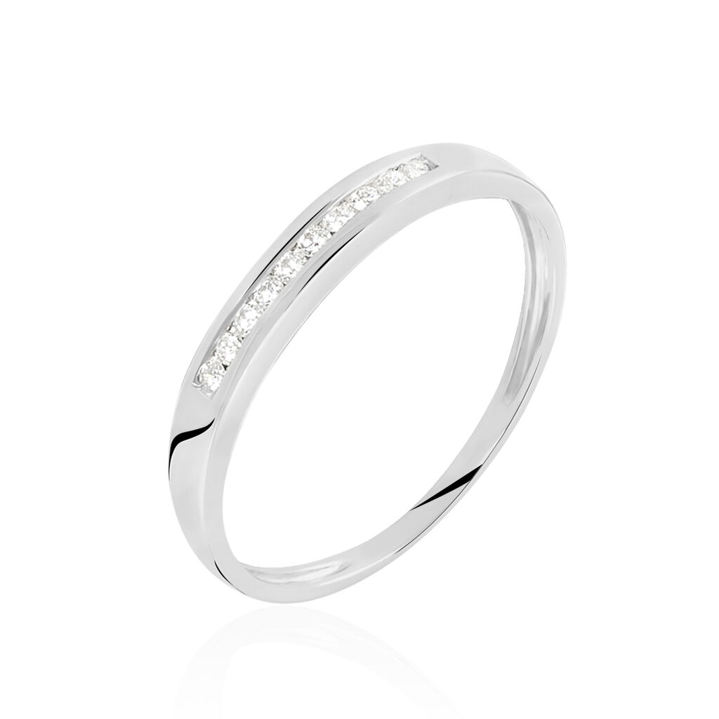 Alliance Yamile Or Blanc Diamant - Alliances avec pierres Femme | Marc Orian