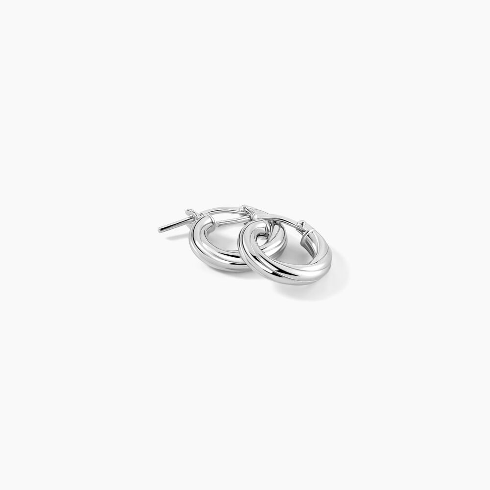 Créoles Maia Argent Blanc - Créoles Femme | Marc Orian