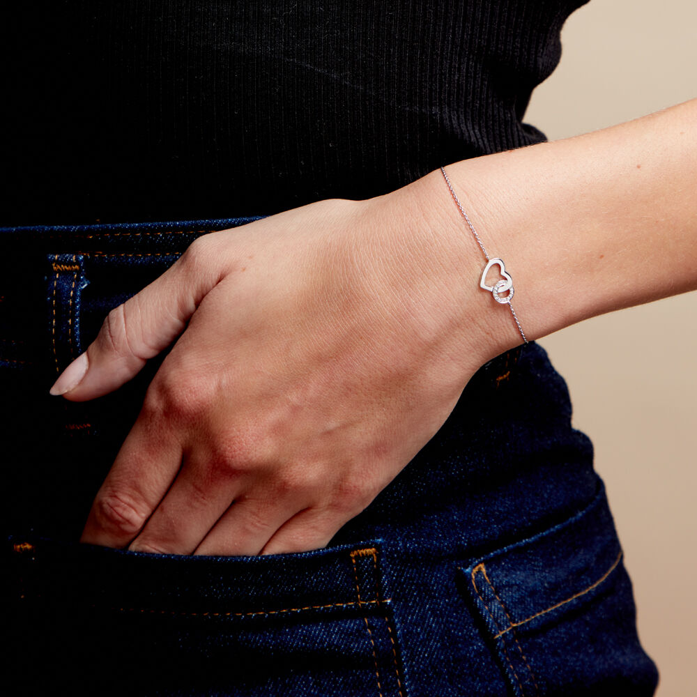 Bracelet Alysa Or Blanc Diamant - Bracelets chaînes Femme | Marc Orian