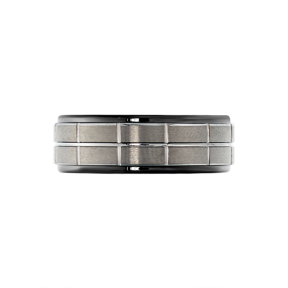 Bague Acier Noir - Bijoux fantaisie Homme | Marc Orian