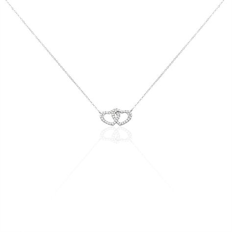 Collier Or Blanc Raoula Oxydes De Zirconium - Colliers avec pierres Femme | Marc Orian