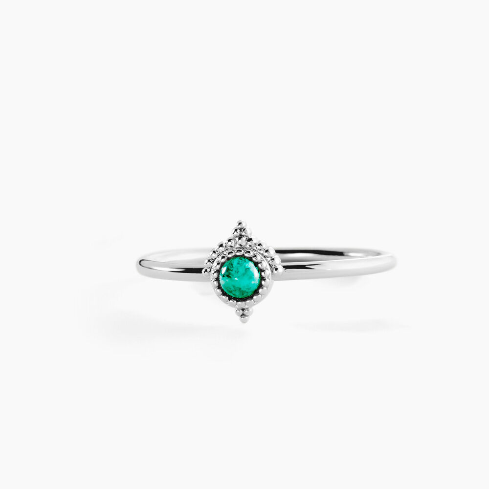Bague Cyprien Argent Blanc Amazonite - Bijoux fantaisie Femme | Marc Orian