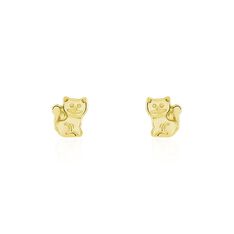 Boucles D'oreilles Puces Florenta Chat Or Jaune - Clous d'oreilles Enfant | Marc Orian
