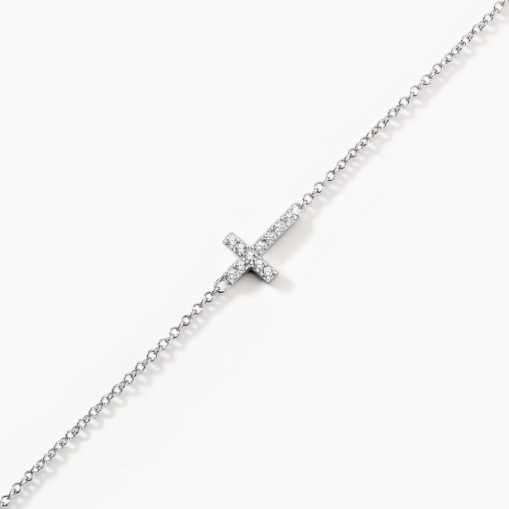Bracelet Carlie Argent Blanc Oxyde De Zirconium - Bracelets chaînes Femme | Marc Orian