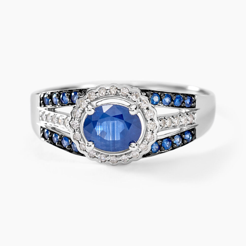 Bague Taliya Or Blanc Saphir Diamant - Solitaires Femme | Marc Orian