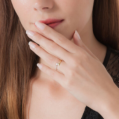 Bague Solitaire Anoushka Or Bicolore Diamant - Bagues Solitaire Femme | Marc Orian