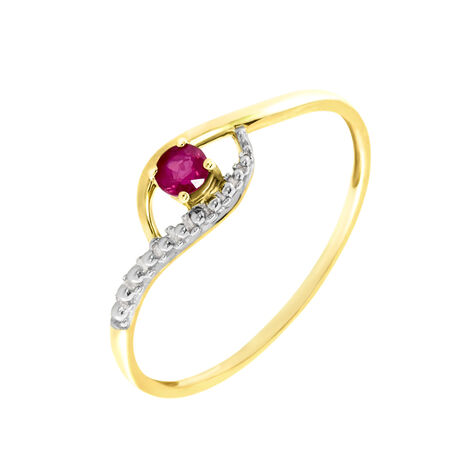 Bague Or Jaune Karmele Rubis - Bagues vintage Femme | Marc Orian