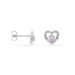 Boucles D'oreilles Puces Carren Argent Blanc Oxyde De Zirconium - Puces Femme | Marc Orian