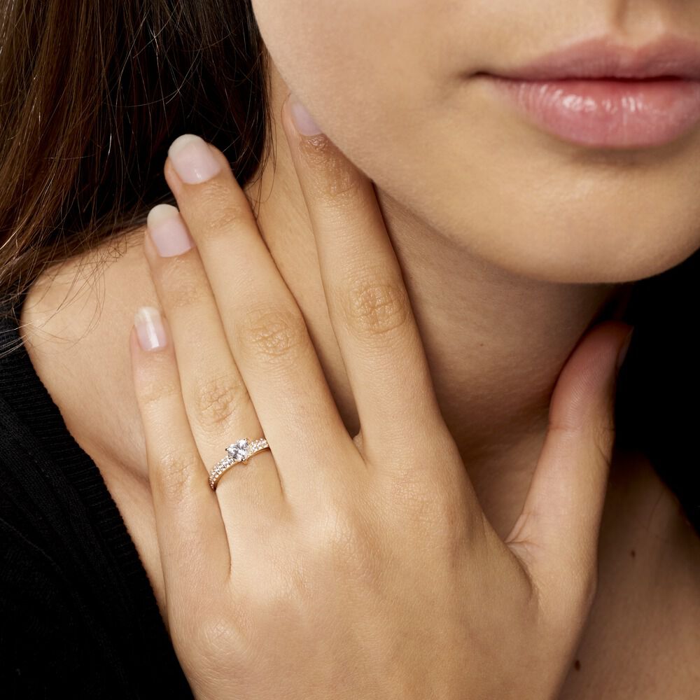 Bague Monelle Or Jaune Oxyde De Zirconium - Solitaires Femme | Marc Orian