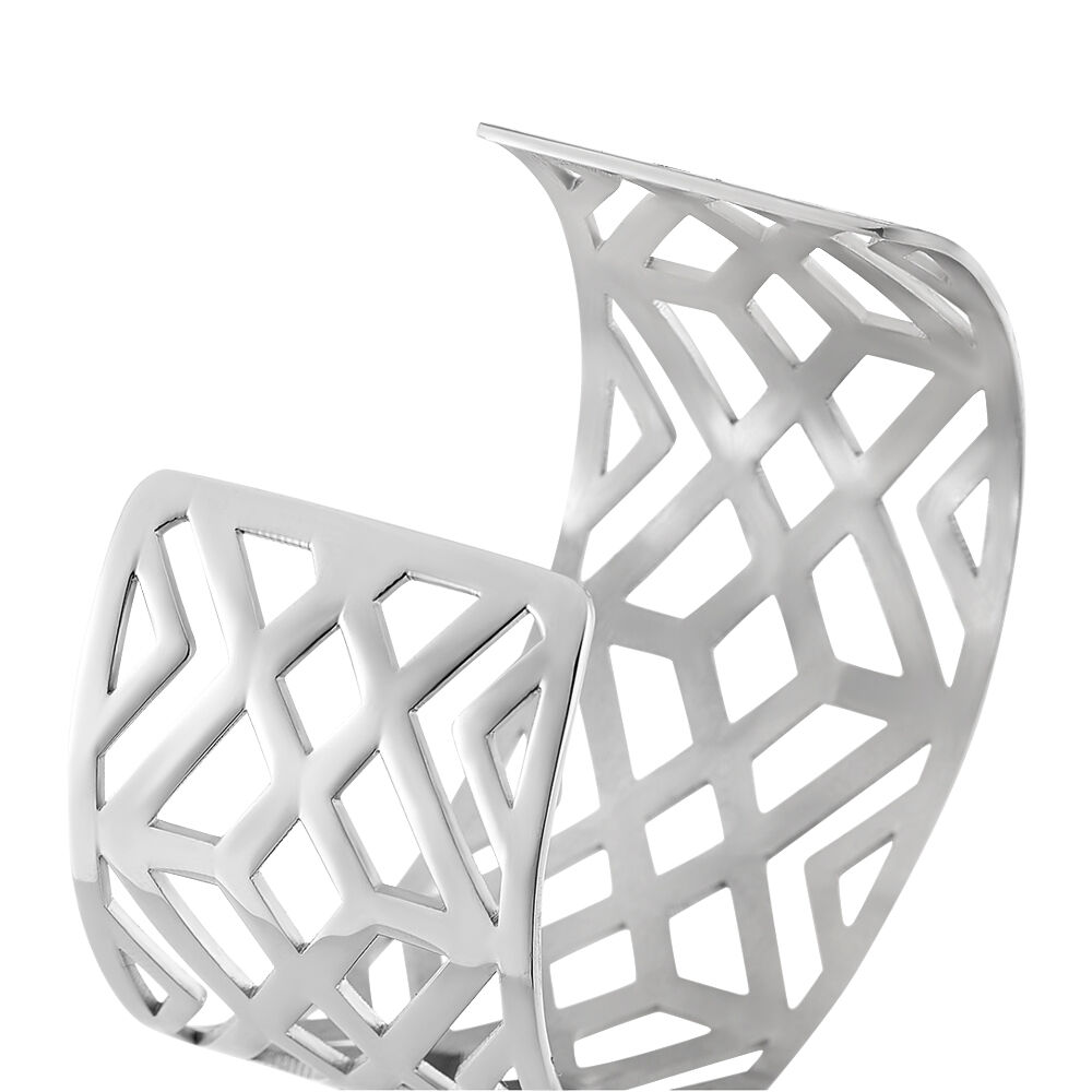 Bracelet Manchette Vlera Acier Blanc - Bijoux fantaisie Femme | Marc Orian